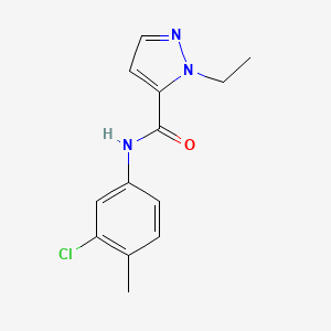 N-(3-chloro-4-methylphenyl)-1-ethyl-1H-pyrazole-5-carboxamide