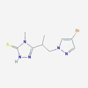 5-[1-(4-bromo-1H-pyrazol-1-yl)propan-2-yl]-4-methyl-4H-1,2,4-triazole-3-thiol