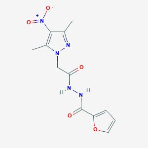 N'-[2-(3,5-dimethyl-4-nitro-1H-pyrazol-1-yl)acetyl]furan-2-carbohydrazide