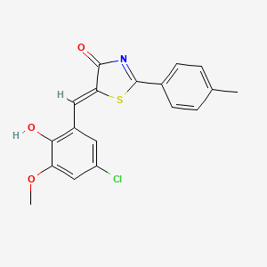 (5Z)-5-(5-chloro-2-hydroxy-3-methoxybenzylidene)-2-(4-methylphenyl)-1,3-thiazol-4(5H)-one