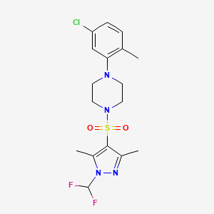 1-(5-chloro-2-methylphenyl)-4-{[1-(difluoromethyl)-3,5-dimethyl-1H-pyrazol-4-yl]sulfonyl}piperazine