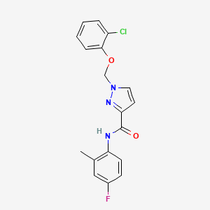 1-[(2-chlorophenoxy)methyl]-N-(4-fluoro-2-methylphenyl)-1H-pyrazole-3-carboxamide