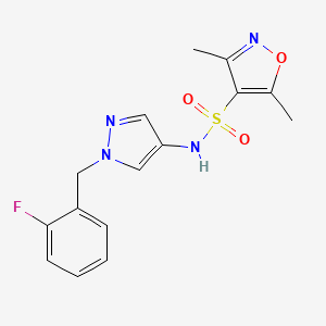 N-[1-(2-fluorobenzyl)-1H-pyrazol-4-yl]-3,5-dimethyl-1,2-oxazole-4-sulfonamide