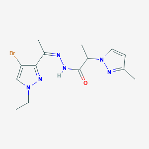 N'-[(1Z)-1-(4-bromo-1-ethyl-1H-pyrazol-3-yl)ethylidene]-2-(3-methyl-1H-pyrazol-1-yl)propanehydrazide