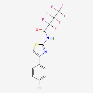 N-[4-(4-chlorophenyl)-1,3-thiazol-2-yl]-2,2,3,3,4,4,4-heptafluorobutanamide