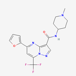 5-(furan-2-yl)-N-(1-methylpiperidin-4-yl)-7-(trifluoromethyl)pyrazolo[1,5-a]pyrimidine-3-carboxamide