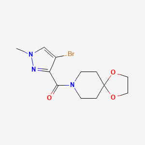 (4-bromo-1-methyl-1H-pyrazol-3-yl)(1,4-dioxa-8-azaspiro[4.5]dec-8-yl)methanone