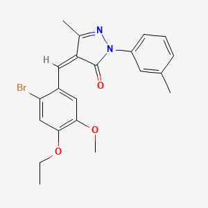 (4Z)-4-(2-bromo-4-ethoxy-5-methoxybenzylidene)-5-methyl-2-(3-methylphenyl)-2,4-dihydro-3H-pyrazol-3-one