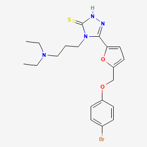 5-{5-[(4-bromophenoxy)methyl]furan-2-yl}-4-[3-(diethylamino)propyl]-4H-1,2,4-triazole-3-thiol