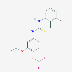 molecular formula C18H20F2N2O2S B10954319 1-[4-(Difluoromethoxy)-3-ethoxyphenyl]-3-(2,3-dimethylphenyl)thiourea 