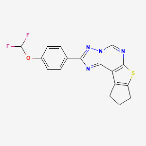 2-[4-(difluoromethoxy)phenyl]-9,10-dihydro-8H-cyclopenta[4,5]thieno[3,2-e][1,2,4]triazolo[1,5-c]pyrimidine