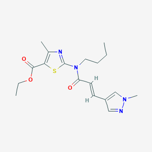 ethyl 2-{butyl[(2E)-3-(1-methyl-1H-pyrazol-4-yl)prop-2-enoyl]amino}-4-methyl-1,3-thiazole-5-carboxylate