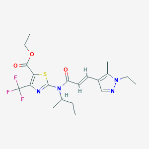 ethyl 2-{butan-2-yl[(2E)-3-(1-ethyl-5-methyl-1H-pyrazol-4-yl)prop-2-enoyl]amino}-4-(trifluoromethyl)-1,3-thiazole-5-carboxylate