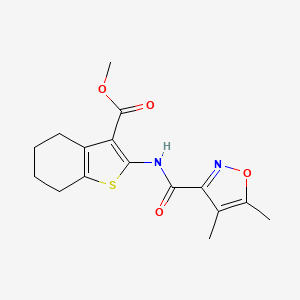 molecular formula C16H18N2O4S B10954465 Methyl 2-{[(4,5-dimethyl-1,2-oxazol-3-yl)carbonyl]amino}-4,5,6,7-tetrahydro-1-benzothiophene-3-carboxylate 