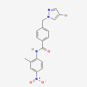 4-[(4-bromo-1H-pyrazol-1-yl)methyl]-N-(2-methyl-4-nitrophenyl)benzamide