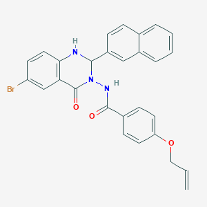 N-[6-bromo-2-(naphthalen-2-yl)-4-oxo-1,4-dihydroquinazolin-3(2H)-yl]-4-(prop-2-en-1-yloxy)benzamide