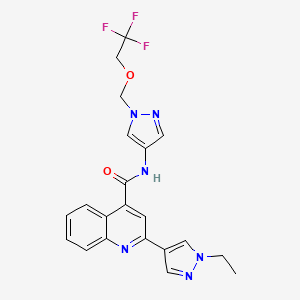 2-(1-ethyl-1H-pyrazol-4-yl)-N-{1-[(2,2,2-trifluoroethoxy)methyl]-1H-pyrazol-4-yl}quinoline-4-carboxamide