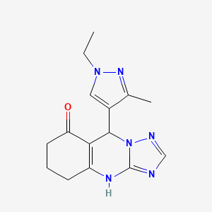 9-(1-ethyl-3-methyl-1H-pyrazol-4-yl)-5,6,7,9-tetrahydro[1,2,4]triazolo[5,1-b]quinazolin-8(4H)-one