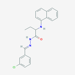 molecular formula C21H20ClN3O B10954526 N'-[(E)-(3-chlorophenyl)methylidene]-2-(naphthalen-1-ylamino)butanehydrazide 