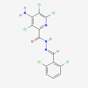 molecular formula C13H7Cl5N4O B10954537 4-amino-3,5,6-trichloro-N'-[(E)-(2,6-dichlorophenyl)methylidene]pyridine-2-carbohydrazide 