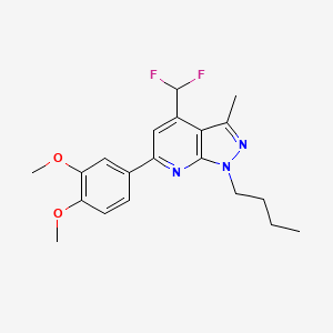 1-butyl-4-(difluoromethyl)-6-(3,4-dimethoxyphenyl)-3-methyl-1H-pyrazolo[3,4-b]pyridine