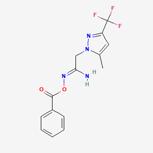 (1Z)-2-[5-methyl-3-(trifluoromethyl)-1H-pyrazol-1-yl]-N'-[(phenylcarbonyl)oxy]ethanimidamide