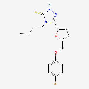 5-{5-[(4-bromophenoxy)methyl]furan-2-yl}-4-butyl-4H-1,2,4-triazole-3-thiol