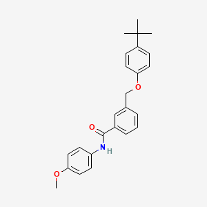 molecular formula C25H27NO3 B10954581 3-[(4-tert-butylphenoxy)methyl]-N-(4-methoxyphenyl)benzamide 