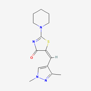 4(5H)-Thiazolone, 5-[(1,3-dimethyl-1H-pyrazol-4-yl)methylidene]-2-(1-piperidinyl)-