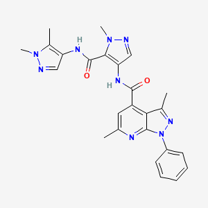 N-{5-[(1,5-dimethyl-1H-pyrazol-4-yl)carbamoyl]-1-methyl-1H-pyrazol-4-yl}-3,6-dimethyl-1-phenyl-1H-pyrazolo[3,4-b]pyridine-4-carboxamide