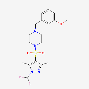 1-{[1-(difluoromethyl)-3,5-dimethyl-1H-pyrazol-4-yl]sulfonyl}-4-(3-methoxybenzyl)piperazine