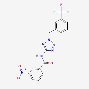 3-nitro-N-{1-[3-(trifluoromethyl)benzyl]-1H-1,2,4-triazol-3-yl}benzamide