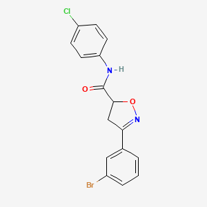 3-(3-bromophenyl)-N-(4-chlorophenyl)-4,5-dihydro-1,2-oxazole-5-carboxamide