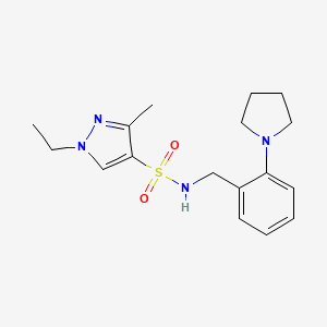 1-ethyl-3-methyl-N-[2-(pyrrolidin-1-yl)benzyl]-1H-pyrazole-4-sulfonamide