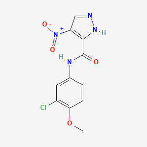 N-(3-chloro-4-methoxyphenyl)-4-nitro-1H-pyrazole-3-carboxamide