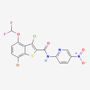 7-bromo-3-chloro-4-(difluoromethoxy)-N-(5-nitropyridin-2-yl)-1-benzothiophene-2-carboxamide