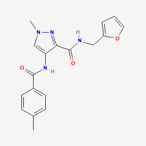 N-(furan-2-ylmethyl)-1-methyl-4-{[(4-methylphenyl)carbonyl]amino}-1H-pyrazole-3-carboxamide