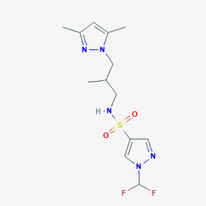 molecular formula C13H19F2N5O2S B10954681 1-(difluoromethyl)-N-[3-(3,5-dimethyl-1H-pyrazol-1-yl)-2-methylpropyl]-1H-pyrazole-4-sulfonamide 