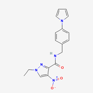 1-ethyl-4-nitro-N-[4-(1H-pyrrol-1-yl)benzyl]-1H-pyrazole-3-carboxamide