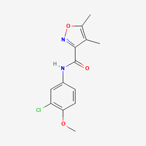 N-(3-chloro-4-methoxyphenyl)-4,5-dimethyl-1,2-oxazole-3-carboxamide