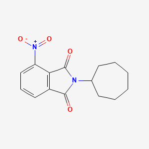 molecular formula C15H16N2O4 B10954710 2-cycloheptyl-4-nitro-1H-isoindole-1,3(2H)-dione 