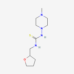 molecular formula C11H22N4OS B10954719 1-(4-Methylpiperazin-1-yl)-3-(tetrahydrofuran-2-ylmethyl)thiourea 