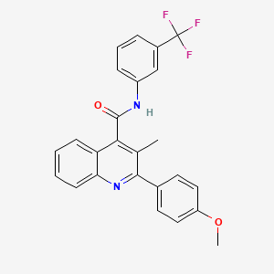 2-(4-methoxyphenyl)-3-methyl-N-[3-(trifluoromethyl)phenyl]quinoline-4-carboxamide