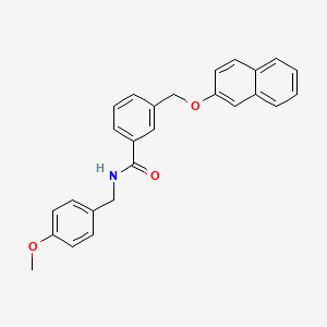 molecular formula C26H23NO3 B10954739 N-(4-methoxybenzyl)-3-[(naphthalen-2-yloxy)methyl]benzamide 