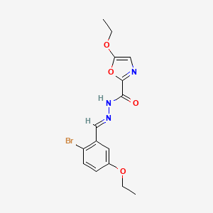 N'-[(E)-(2-bromo-5-ethoxyphenyl)methylidene]-5-ethoxy-1,3-oxazole-2-carbohydrazide