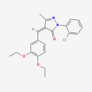 (4Z)-2-(2-chlorophenyl)-4-(3,4-diethoxybenzylidene)-5-methyl-2,4-dihydro-3H-pyrazol-3-one