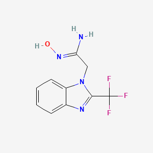 (1Z)-N'-hydroxy-2-[2-(trifluoromethyl)-1H-benzimidazol-1-yl]ethanimidamide