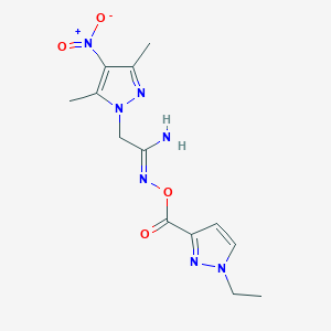 (1Z)-2-(3,5-dimethyl-4-nitro-1H-pyrazol-1-yl)-N'-{[(1-ethyl-1H-pyrazol-3-yl)carbonyl]oxy}ethanimidamide