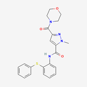 1-methyl-3-(morpholin-4-ylcarbonyl)-N-[2-(phenylsulfanyl)phenyl]-1H-pyrazole-5-carboxamide