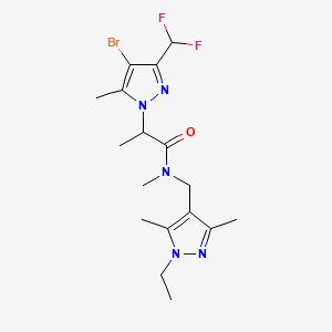 2-[4-bromo-3-(difluoromethyl)-5-methyl-1H-pyrazol-1-yl]-N-[(1-ethyl-3,5-dimethyl-1H-pyrazol-4-yl)methyl]-N-methylpropanamide